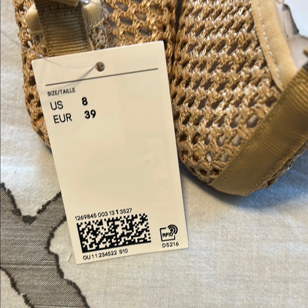 Tan Woven Espadrille Flats